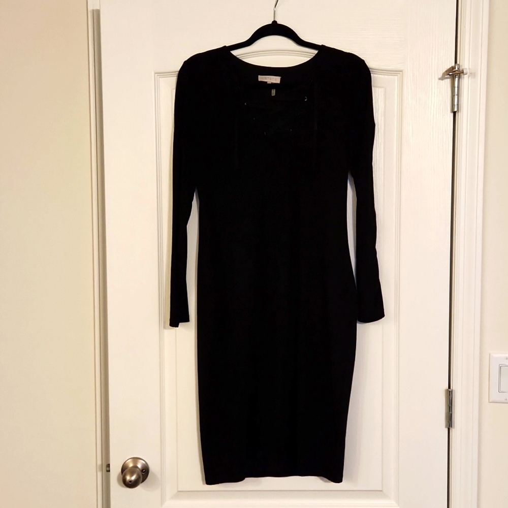 Black Lace-Up Dress